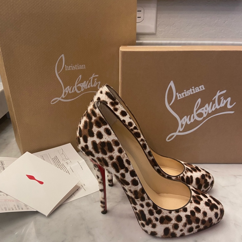 Christian Louboutin Leopard platform heels